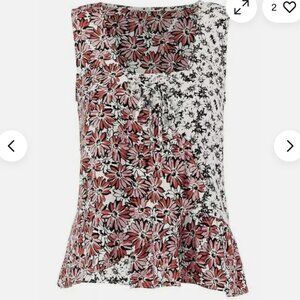 CAbi Layered Seraphina Floral Sleeveless Top Style #5730 - size small
